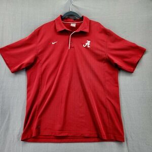 Nike Alabama Crimson Tide Mens XXL Red Polo Shirt Nike FIT Team Collegiate